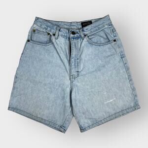 Light Wash Vintage Jessi Lee Jean Shorts Size 8 Broken Zipper Distressed